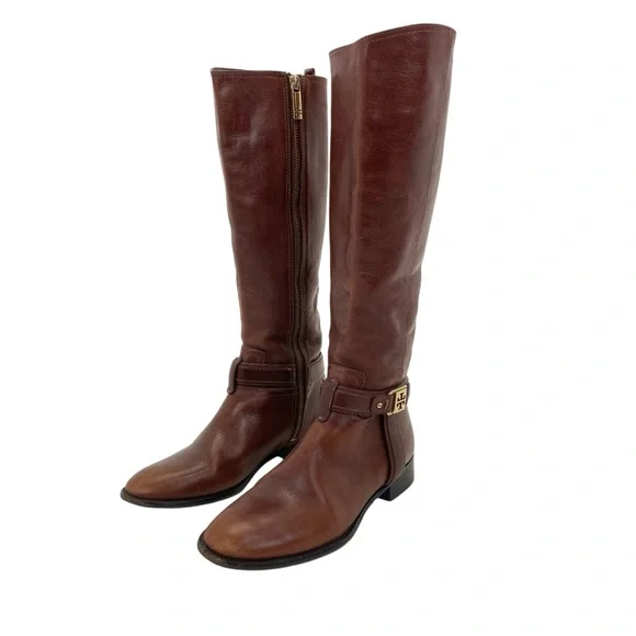 Tory Burch Alessandra Tall Riding Boots 7 Brown - Picture 5 of 16